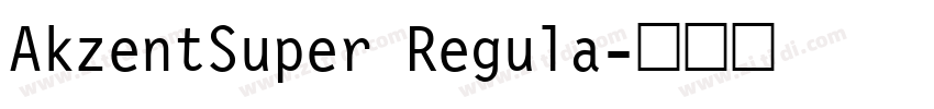 AkzentSuper Regula字体转换